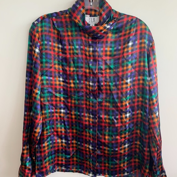 S.L.B 80s Button Down with Detailed Collar Size S - Picture 1 of 3